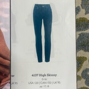 Size 8 CAbi High Skinny Blue Corduroy